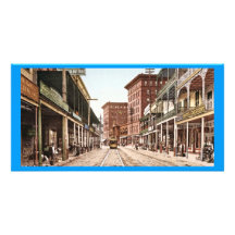 St. Charles Street New Orleans 1900 Customized Photo Card