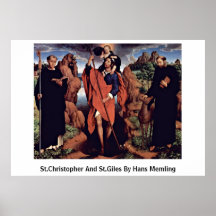 St.Christopher And St.Giles By Hans Memling Poster