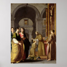 St. Clare Receiving the Veil from St. Francis Posters