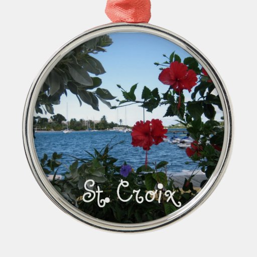st croix round metal christmas ornament zazzle st croix round metal christmas ornament zazzle