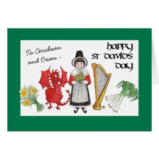 St David's Day Greeting Card to Personalize