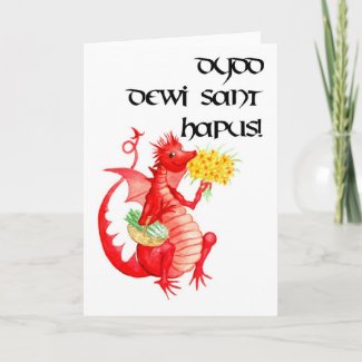 St David's Day Greeting Card (Welsh) card