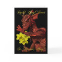 St Davids Day red Dragon Dydd Gwyl Dewi card