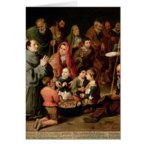 St. Diego of Alcala Giving Food to the Poor Card