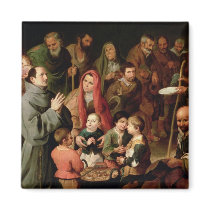 St. Diego of Alcala Giving Food to the Poor Fridge Magnet
