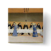 St. Dominic and his Companions Fed by Angels Pinback Buttons