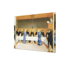St. Dominic and his Companions Fed by Angels Stretched Canvas Prints