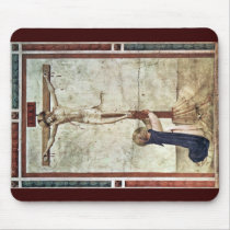St. Dominic At The Cross Of Christ By Angelico Fra Mousepads