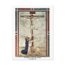 St. Dominic At The Cross Of Christ By Angelico Fra Post Card