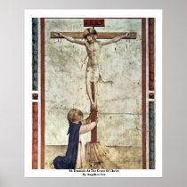 St. Dominic At The Cross Of Christ By Angelico Fra Posters