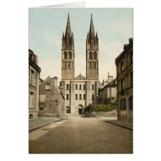St Etienne Church, Caen, France card