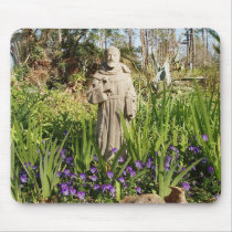 St. Francis Among Pansies mousepads