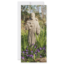 St. Francis Among Pansies rack cards