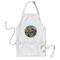 St Francis - Brown Arabian Horse aprons by heartsonggallery St Francis - Brown Arabian Horse aprons