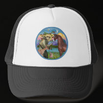 St Francis - Brown Arabian Horse hats by heartsonggallery St Francis - Brown Arabian Horse hats