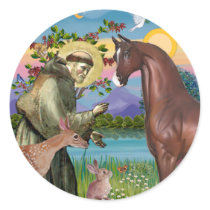 St Francis - Brown Arabian Horse stickers