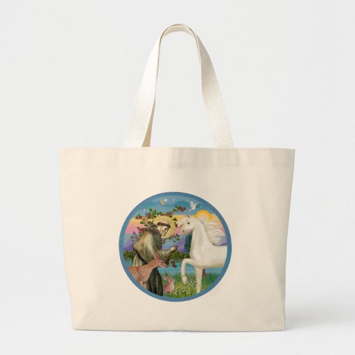St Francis - caballo árabe blanco Bolsa De Mano