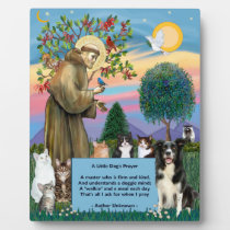 St Francis - Cats & Border Collie Plaque plaques