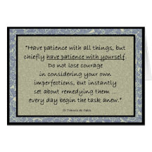 St. Francis de Sales quote inspirational card