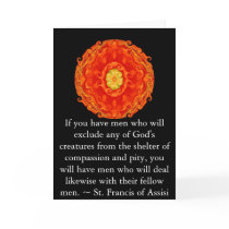 St. Francis of Assisi animal rights quote Greeting Cards