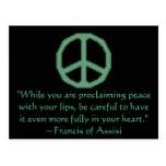 St. Francis of Assisi Peace Quote Post Cards