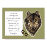 St. Francis of Assisi Prayer with Wolf & Tracks Poster
