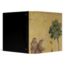 St. Francis of Assisi preaching to the birds 3 Ring Binder
