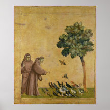 St. Francis of Assisi preaching to the birds Print