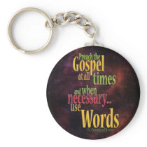 St. Francis of Assisi Quote Keychains