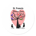 St Francis Patron Saint--Unique Tree and Animals stickers by gailg1957 St Francis Patron Saint--Unique Tree and Animals stickers