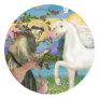 St Francis - White Arabian Horse Stickers