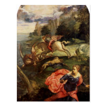 St. George and the Dragon by Tintoretto Post Cards