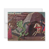 St. George And The Dragon By Uccello Paolo Custom Announcement