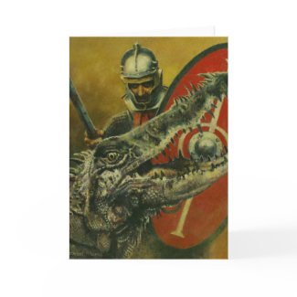 St George And The Dragon Greetings Card zazzle_card