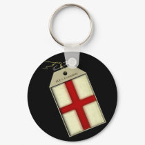 St George Cross Label keychains by EnglishTeePot St George Cross Label keychains
