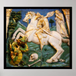 St. George,Dragon and Princess Poster