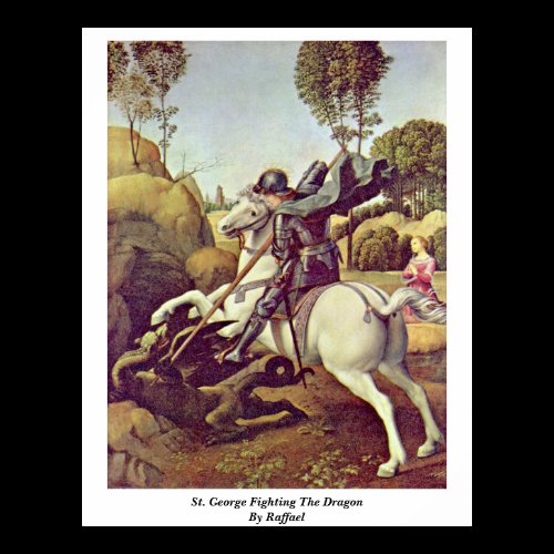 St. George Fighting The Dragon By Raffael Print