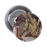 St. George Fighting The Dragon Detail By Uccello Pinback Buttons