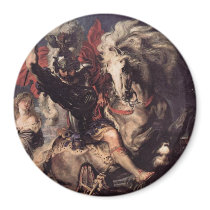 St George Fighting the Dragon Magnet