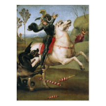 St. George Fighting the Dragon, Raphael Post Cards