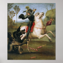 St. George Fighting the Dragon, Raphael Posters