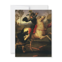 St. George Fighting the Dragon, Raphael, Raffaello Custom Invites