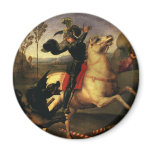 St. George Fighting the Dragon, Raphael, Raffaello Refrigerator Magnets