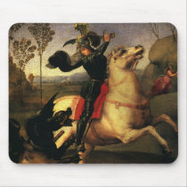 St. George Fighting the Dragon, Raphael, Raffaello Mouse Pads
