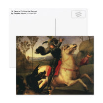 St. George Fighting the Dragon, Raphael, Raffaello Post Card