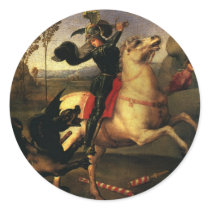 St. George Fighting the Dragon, Raphael, Raffaello Sticker
