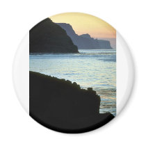 St. George, Pribilof sunset over High Bluffs Fridge Magnet