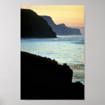 St. George, Pribilof sunset over High Bluffs Poster