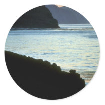 St. George, Pribilof sunset over High Bluffs Round Sticker