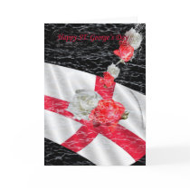 St. George's Day English Flag and roses white and cards by moonlake St. George's Day English Flag and roses white and cards